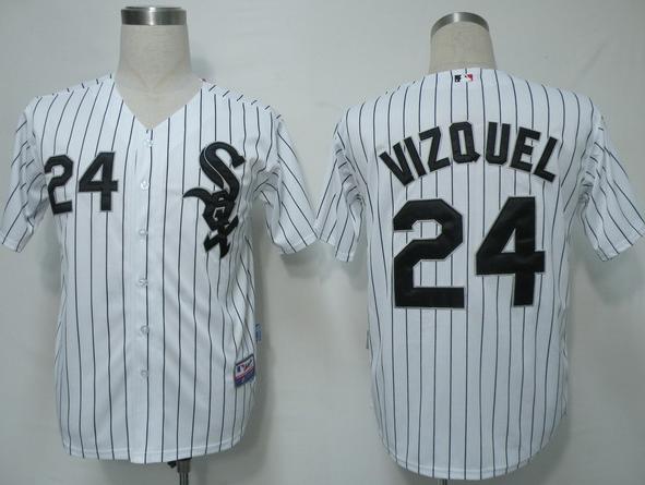 Cheap Chicago White Sox 24 Vizquel White Cool Base MLB Jersey For Sale