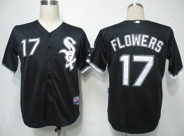 Cheap Chicago White Sox 17 Flowers Black Cool Base MLB Jersey For Sale