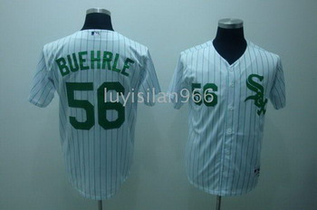 single 56 BUEHRLE Chicago White Sox jersey white blue strip jersey