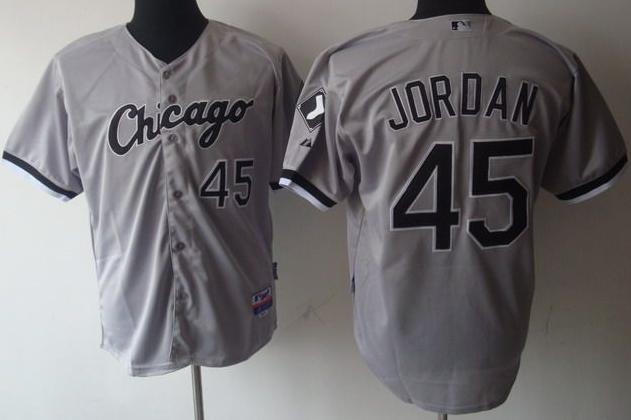 Cheap Chicago White Sox 45 JORDAN grey jersey For Sale