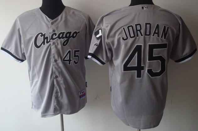 Chicago White Sox 45 JORDAN grey jersey Chicago White Sox 45 JORDAN grey jersey