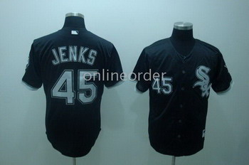 Cheap Chicago White Sox 45 Jenks Black Jerseys For Sale