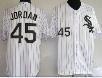 Chicago White Sox 45 Jordan white jerseys