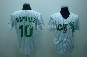 Chicago White Sox Alexei Ramirez 10 White jerseys blue strip Chicago White Sox Alexei Ramirez 10 White jerseys blue strip