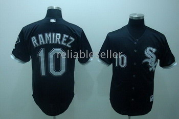 Chicago White Sox Alexei Ramirez 10 Black jerseys