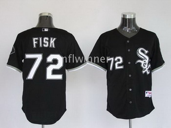 Chicago White Sox 72 Fisk Black