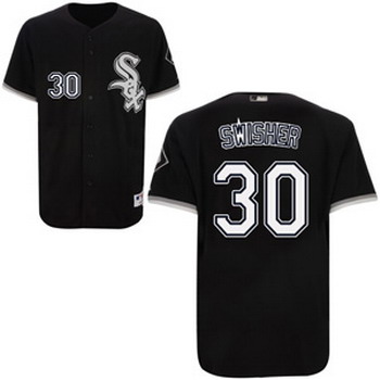 Cheap Chicago White Sox 30 Nick Swisher black For Sale