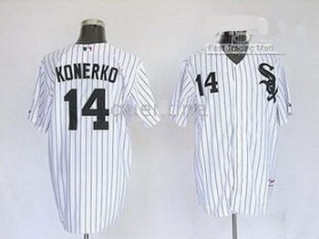 Cheap Chicago White Sox 14 white Paul Konerko white jerseys For Sale