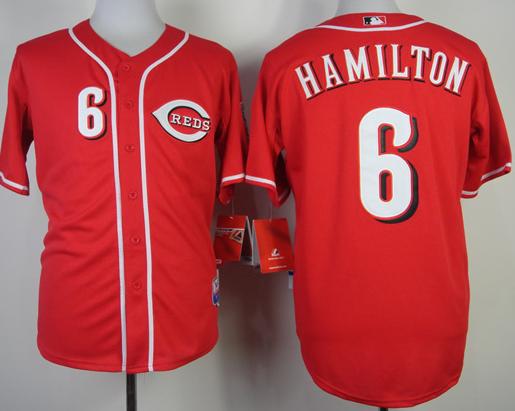 Cheap Cincinnati Reds 6 Billy Hamilton Red Cool Base MLB Jersey For Sale