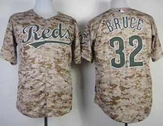 Cheap Cincinnati Reds 32 Jay Bruce 2014 Alternate Camo Cool Base MLB Jersey For Sale