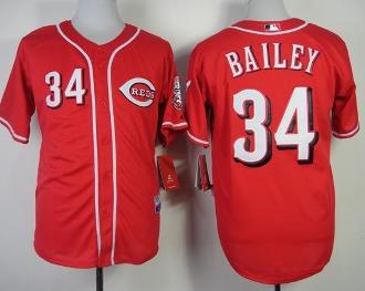 Cheap Cincinnati Reds 34 Homer Bailey Red Cool Base MLB Jerseys For Sale