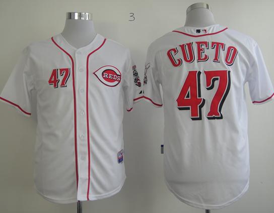 Cincinnati Reds 47 Johnny Cueto White Cool Base MLB Jerseys Cincinnati Reds 47 Johnny Cueto White Cool Base MLB Jerseys