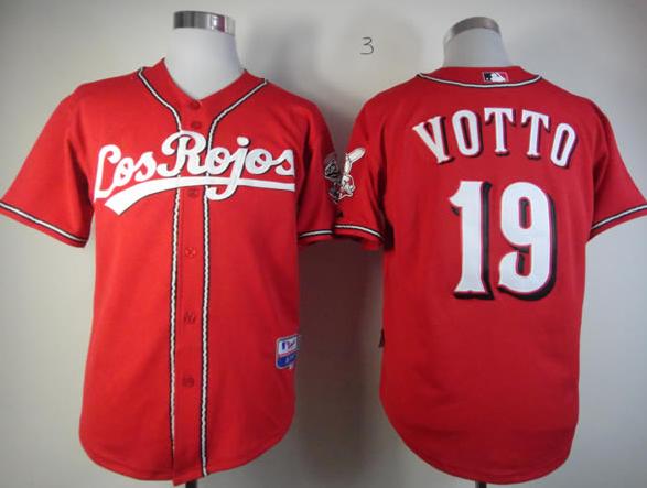 Cincinnati Reds 19# Joey Votto Red Cool Base MLB Jersey