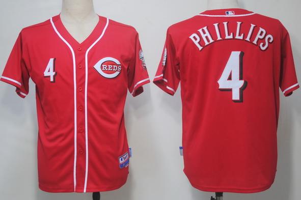 Cheap Cincinnati Reds 4 Phillips Red Cool Base MLB Jerseys For Sale