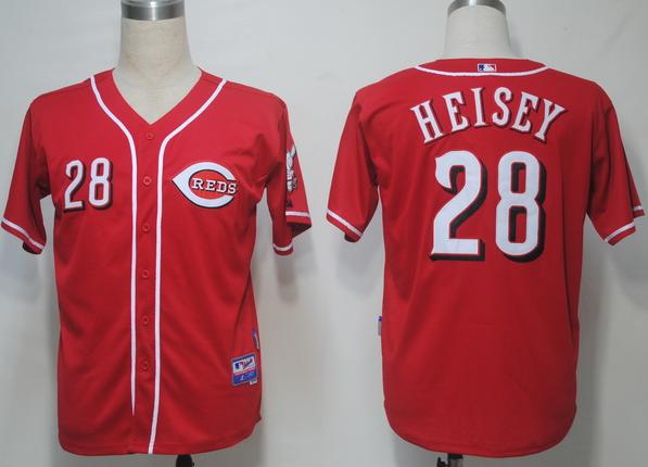 Cincinnati Reds 28 Heisey Red Cool Base MLB Jersey