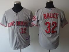 Cincinnati Reds 32 Bruce grey Baseball Jerseys