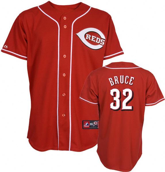 Cheap Cincinnati Reds 32 Bruce Red Jersey For Sale