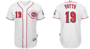 Cheap Cincinnati Reds 19 Joey Votto Baseball Authentic White Jerseys For Sale