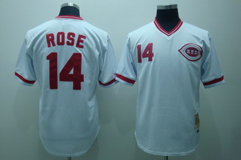 Cheap Cincinnati Reds 14 Pete Rose white Jersey Throwback Jerseys For Sale