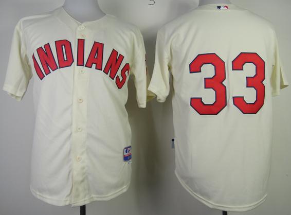Cleveland Indians 33 Nick Swisher Cream Cool Base MLB Jerseys