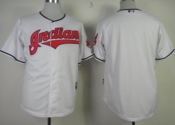 Cheap Cleveland Indians Blank White Cool Base MLB Jerseys For Sale