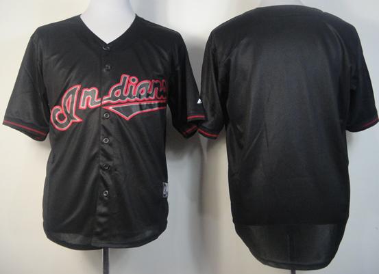 Cheap Cleveland Indians Blank Black Fashion MLB Jerseys For Sale
