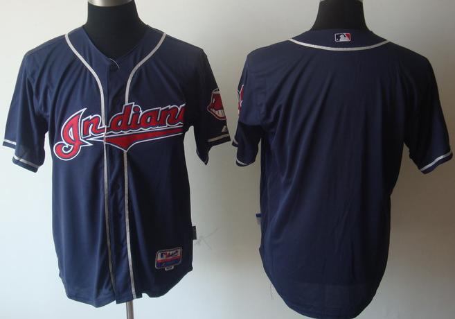Cheap Cleveland Indians Blank Dark Blue MLB Jerseys For Sale