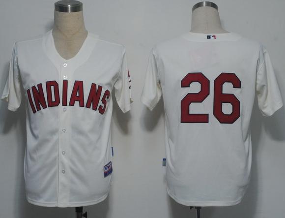 Cleveland Indians 26 Kearns Cream Cool Base MLB Jerseys