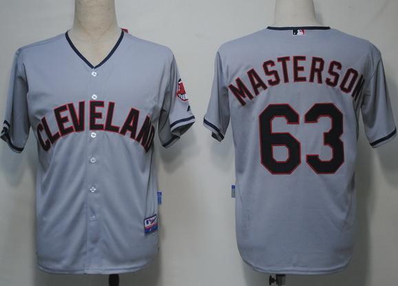 Cheap Cleveland Indians 63 Masterson Grey Cool Base MLB Jersey For Sale