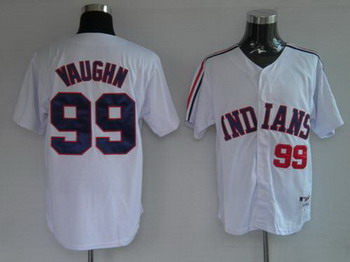 Cheap Cleveland Indians 99 Vaughn White Jerseys For Sale