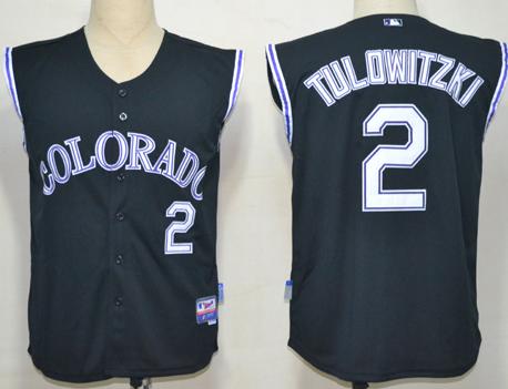 Colorado Rockies 2 Troy Tulowitzki Black Cool Base Vest Jerseys