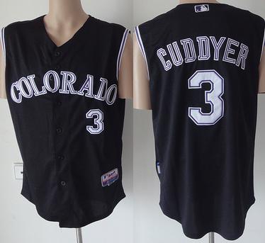 Colorado Rockies 3 Michael Cuddyer Black Vest MLB Jersey