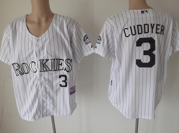 Colorado Rockies 3 Michael Cuddyer White MLB Jersey