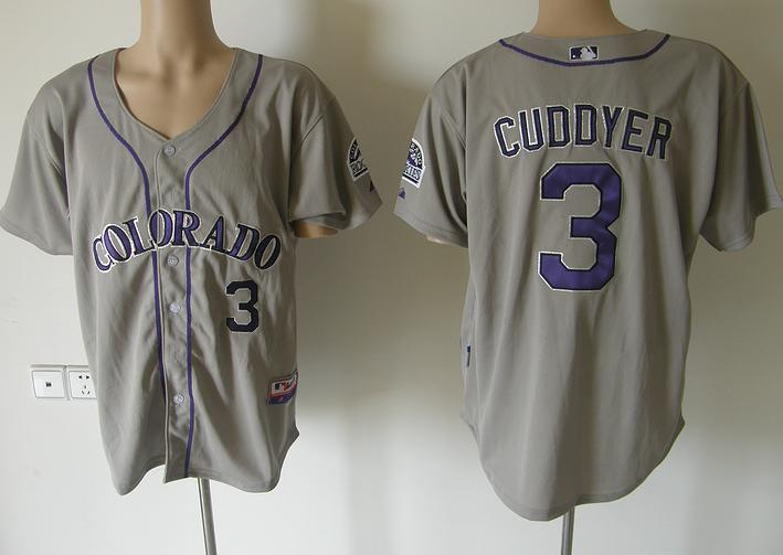 Colorado Rockies 3 Michael Cuddyer Grey MLB Jersey