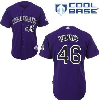 Cheap Colorado Rockies 46 Hammel Purple Jersey For Sale