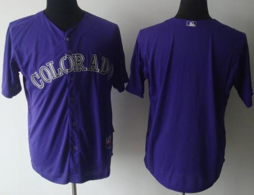 Cheap Colorado Rockies Blank Purple Cool Base Jerseys For Sale