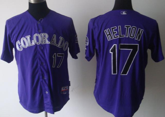 Colorado Rockies 17 Helton Purple MLB Jerseys Colorado Rockies 17 Helton Purple MLB Jerseys