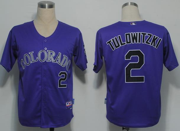 Cheap Colorado Rockies 2 Tulowitzki Purple Cool Base MLB Jerseys For Sale
