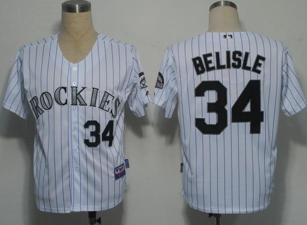 Cheap Colorado Rockies 34 Belisle White Cool Base MLB Jerseys For Sale