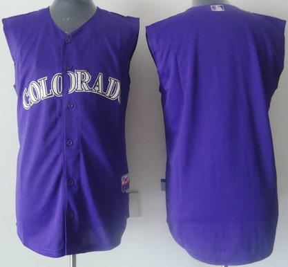 Colorado Rockies Blue Black Cool Base Vest Jerseys