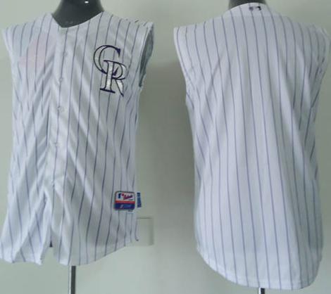 Cheap Colorado Rockies Blank Home White Cool Base Jersey For Sale