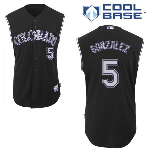Colorado Rockies 5 Gonzalez Black MLB Jersey