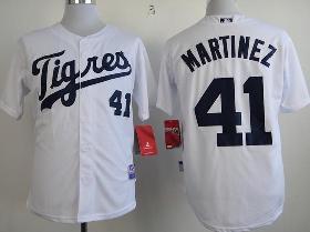 Detroit Tigers 41 Victor Martinez White MLB Jersey