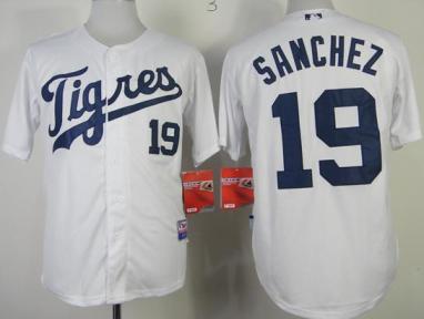 Detroit Tigers 19 Anibal Sanchez White MLB Jerseys