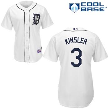 Cheap Detroit Tigers 3 Ian Kinsler White Cool Base MLB Jerseys For Sale