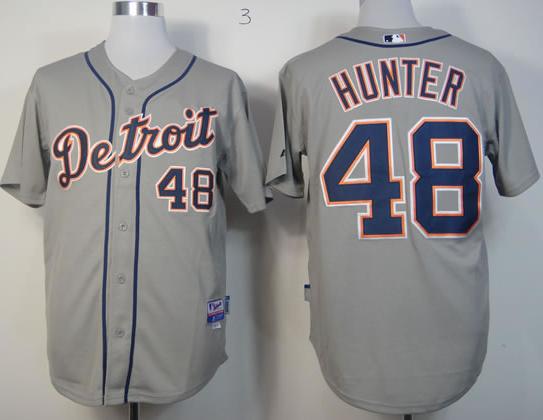 Detroit Tigers 48 Torii Hunter Grey Cool Base MLB Jerseys