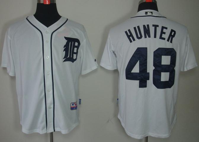 Cheap Detroit Tigers 48 Hunter White MLB Jerseys For Sale