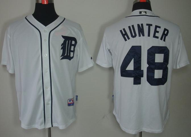 Detroit Tigers 48 Hunter White MLB Jerseys