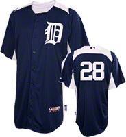 Detroit Tigers 28 Prince Fielder Blue BP Cool Base MLB Jerseys