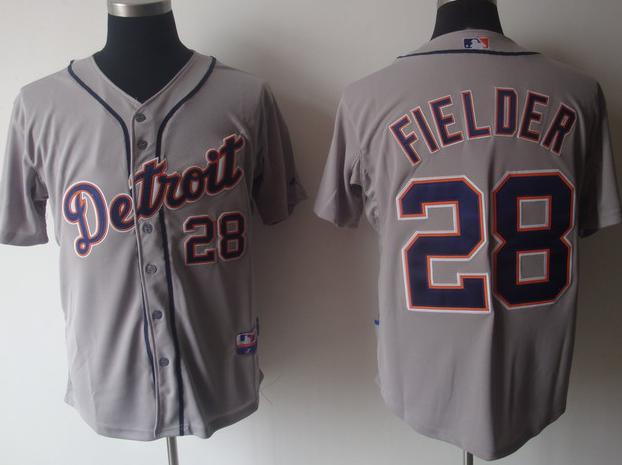 Cheap Detroit Tigers 28 Prince Fielder Grey MLB Jerseys For Sale